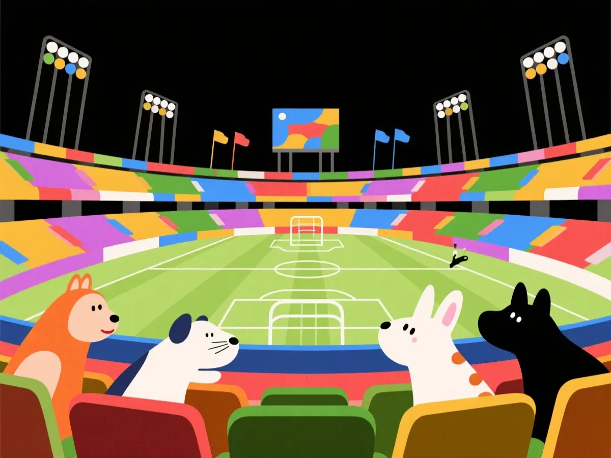 动物运动会主题场景插画