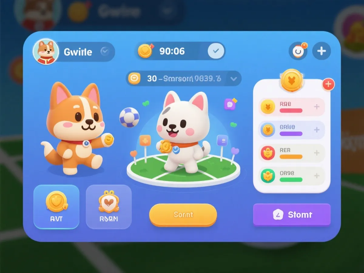 动物运动会APP 功能界面示意图